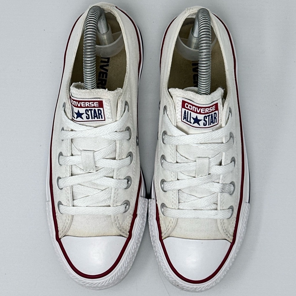 Converse Kids White Sneakers size 4 - Picture 7 of 9